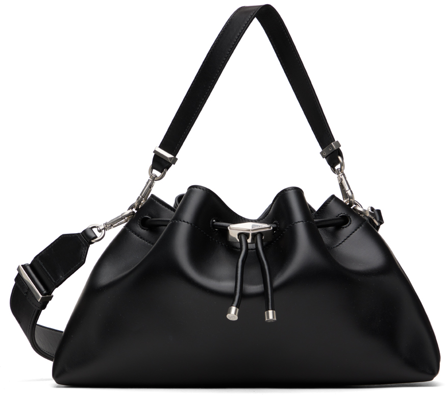 Shop Jimmy Choo ブラック Cinch M バッグ In Black/antique Silver