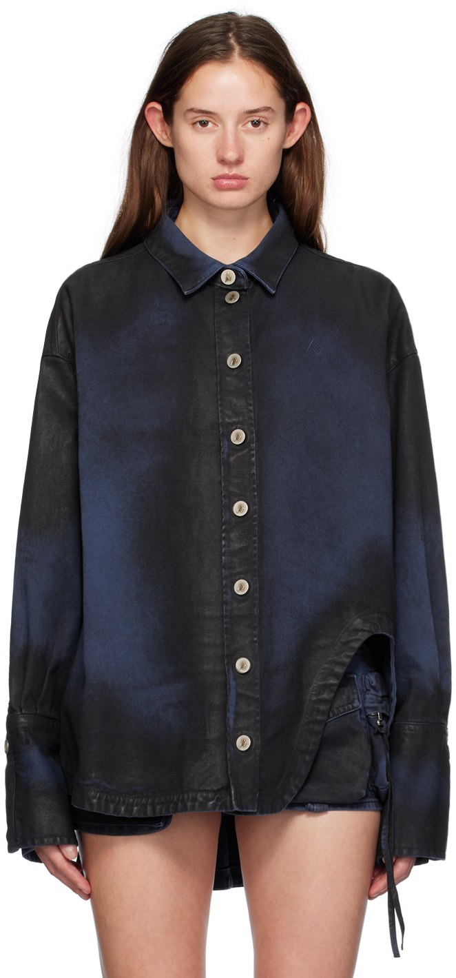 SSENSE Exclusive Navy & Black Diana Denim Shirt