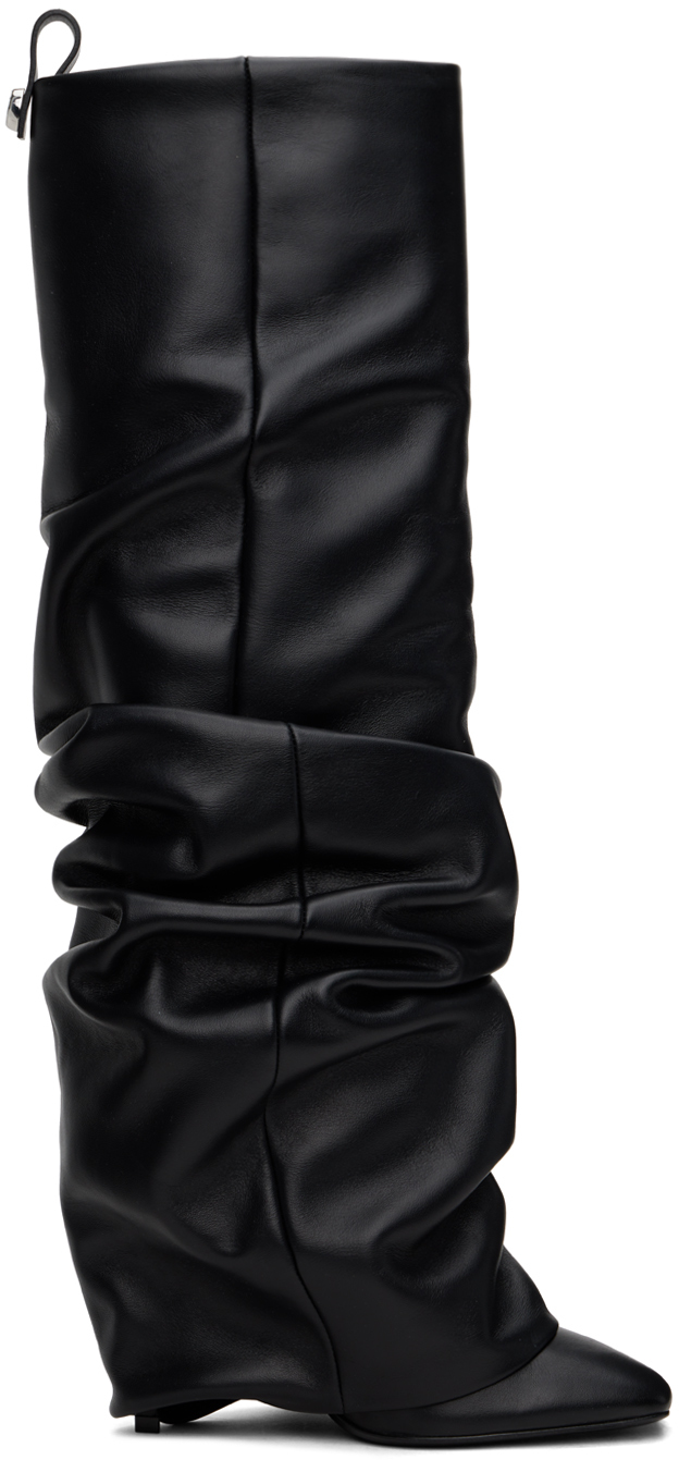 Black Rea Tube Tall Boots