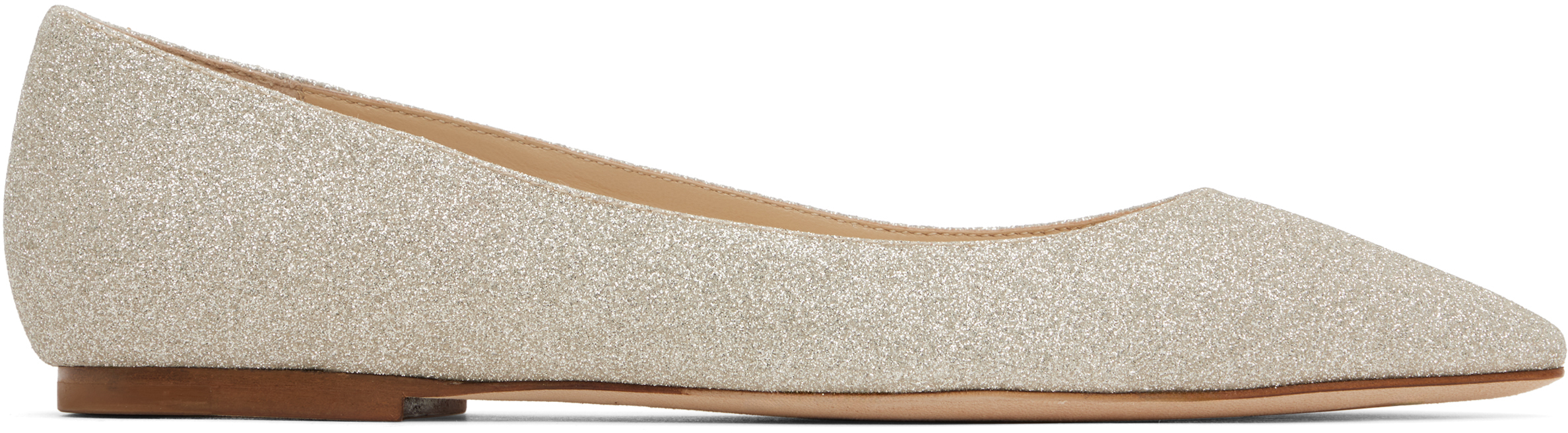 Silver Romy Ballerina Flats