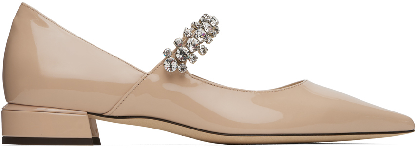 Shop Jimmy Choo Pink Bing Pump Ballerina Flats In Macaron