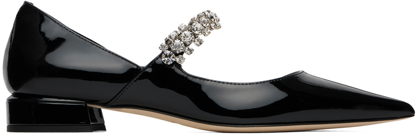 Shop Jimmy Choo Black Bing Pump Ballerina Flats