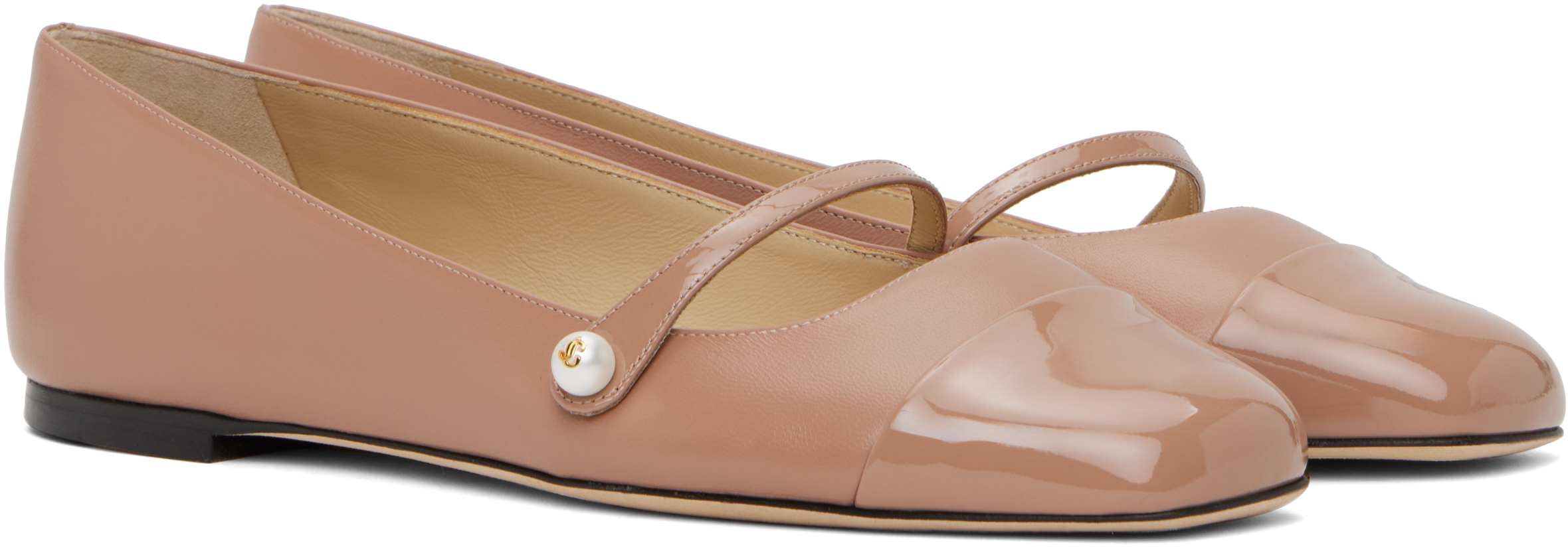 Jimmy Choo Pink Elisa Ballerina Flats In Ballet Pink