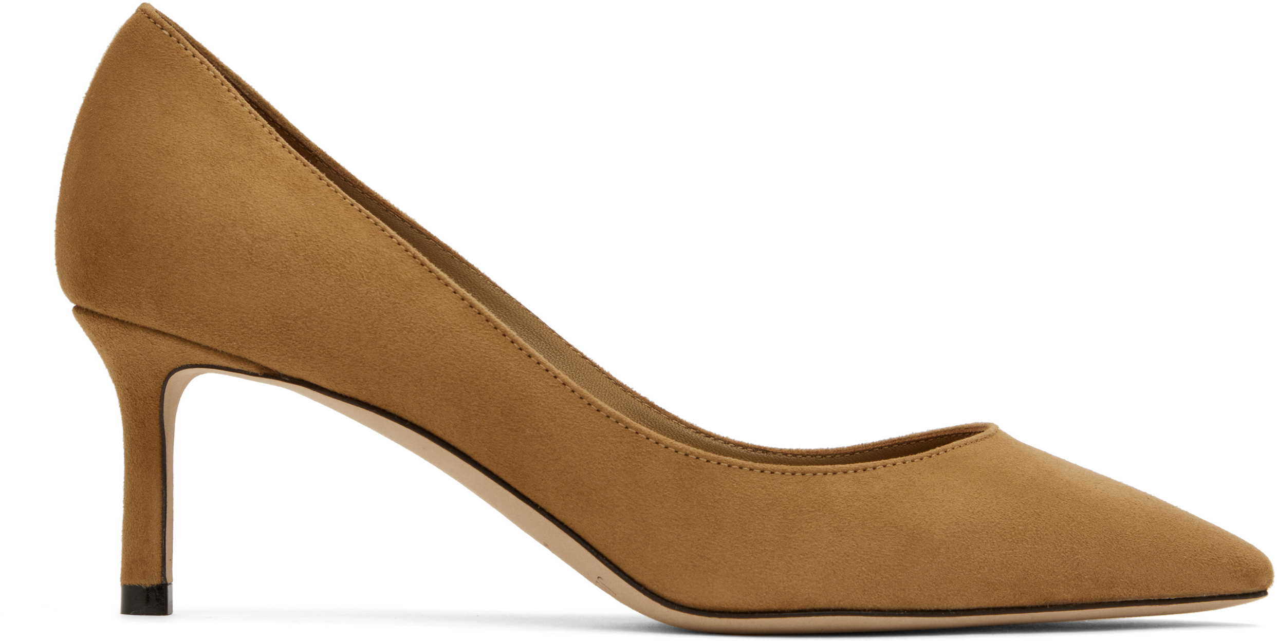 Shop Jimmy Choo Tan Romy 60 Heels In Rattan