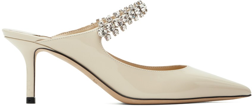 Shop Jimmy Choo Off-white Bing 65 Heels In Linen