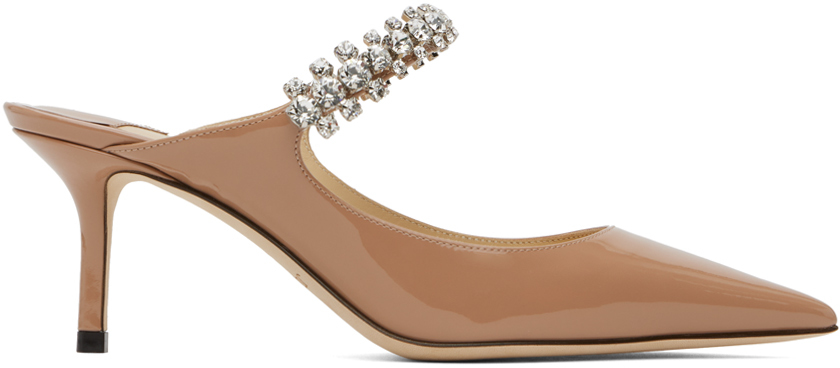 JIMMY CHOO ヒンク ホインテットトゥ ハンフス 65 BING65SAT Jimmy Choo Bing 65 Slip-on Mules | italist