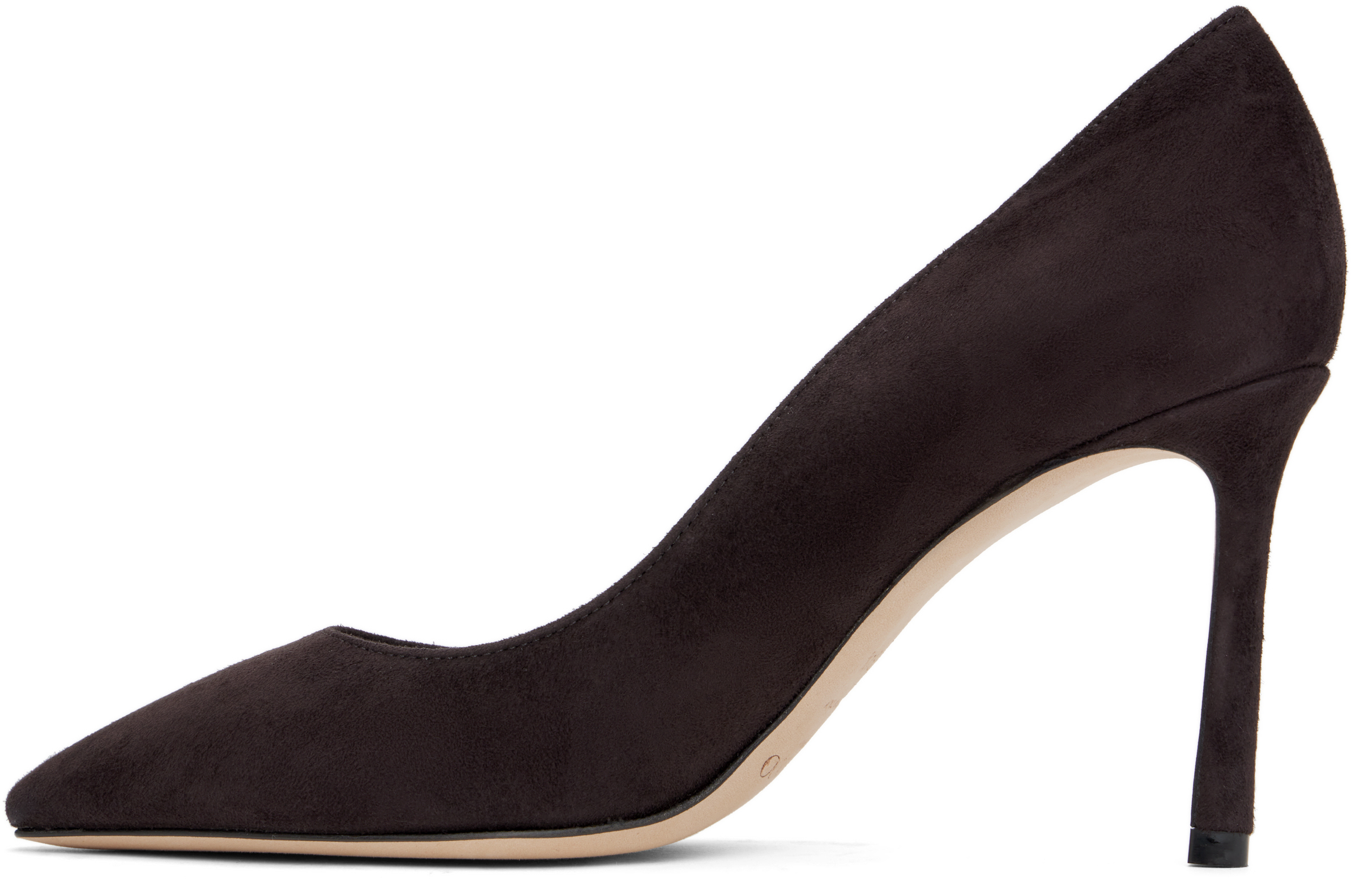 Jimmy Choo Brown Romy 85 Heels In Coffee