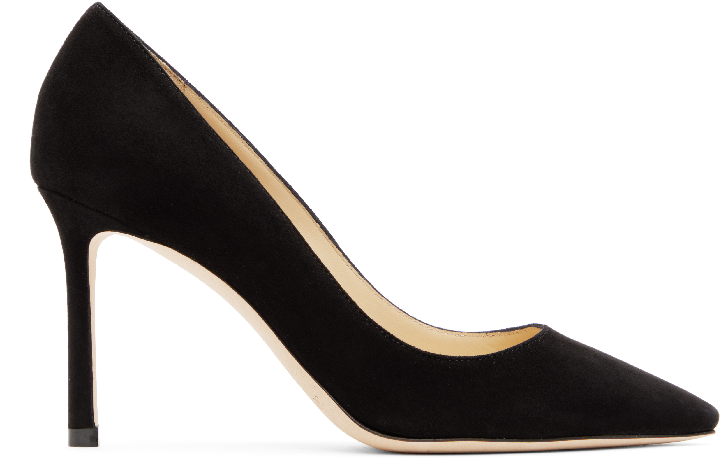 Jimmy Choo Romy 85 Spitze Pumps Aus Schwarzem Leder Mit Eidechsen-print In Black