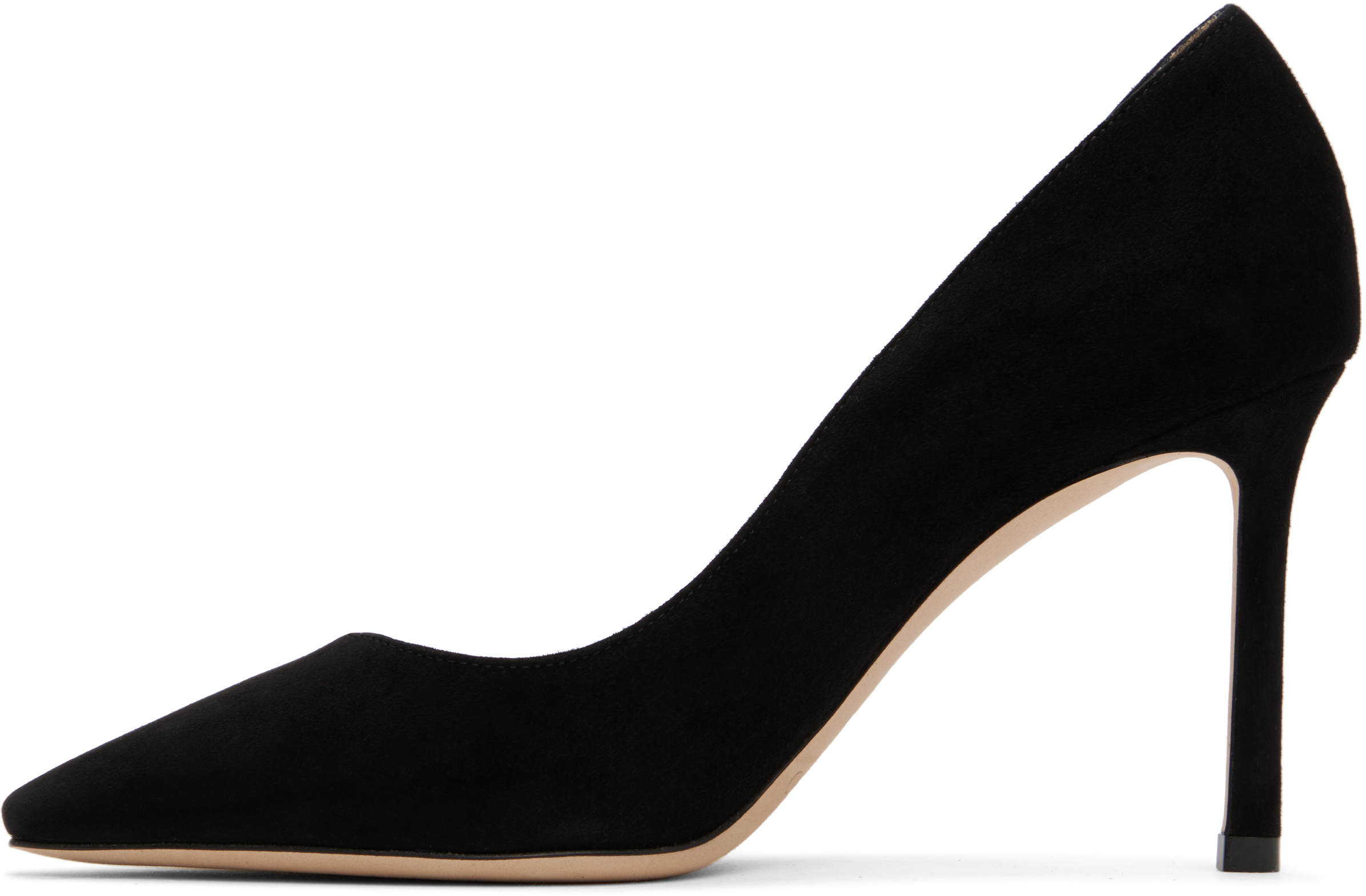 Jimmy Choo Romy 85 Spitze Pumps Aus Schwarzem Leder Mit Eidechsen-print In Black