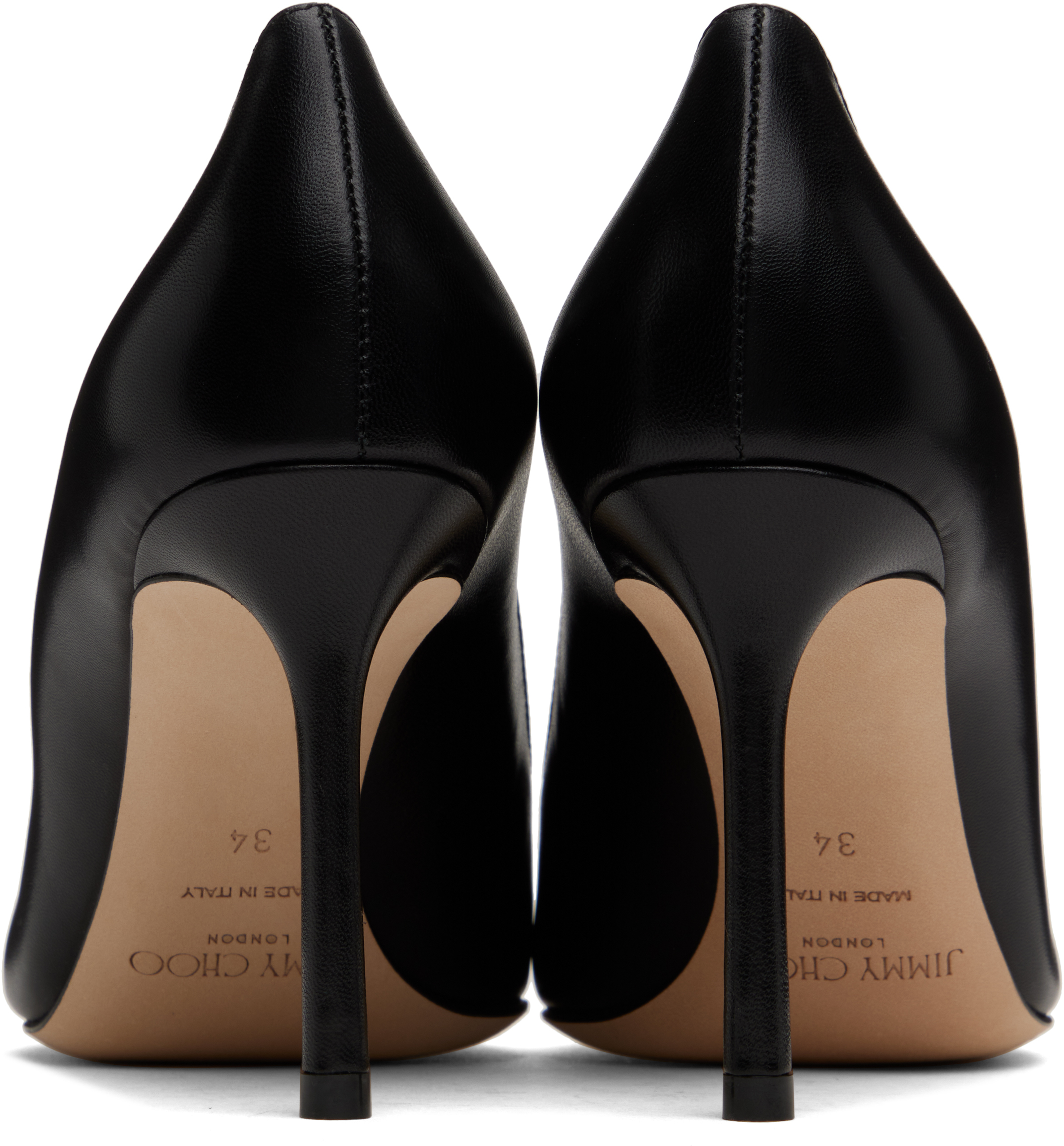 Jimmy Choo Womens Black Romy 85 Leather Courts In Black