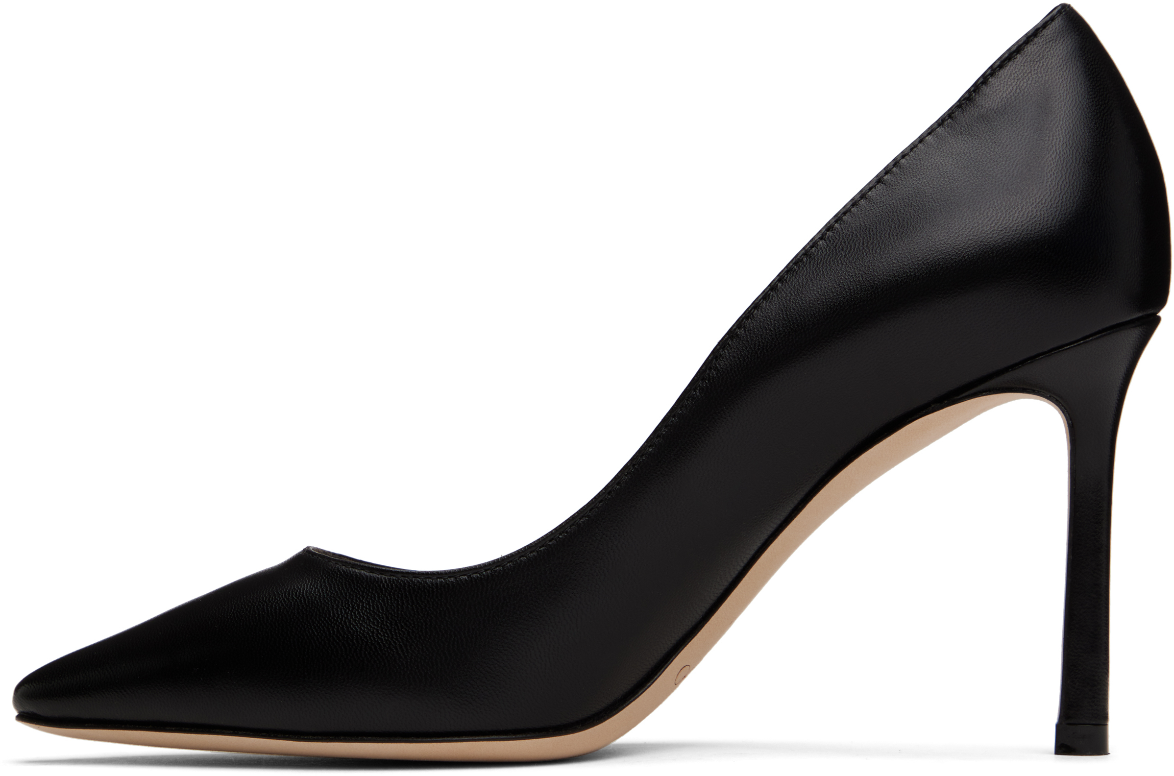 Jimmy Choo Womens Black Romy 85 Leather Courts In Black