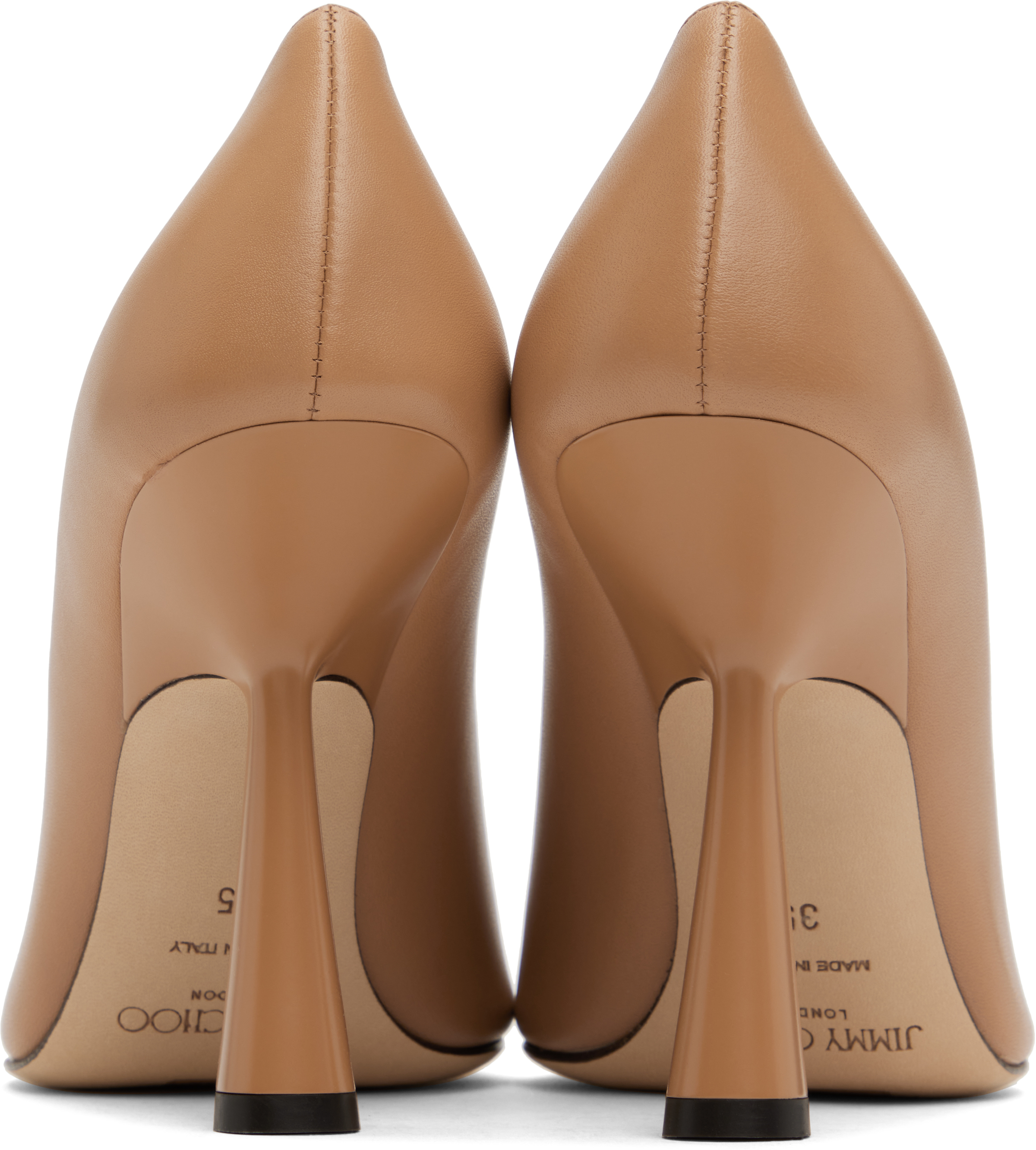 Jimmy Choo Beige Maryanne 100 Heels In Biscuit