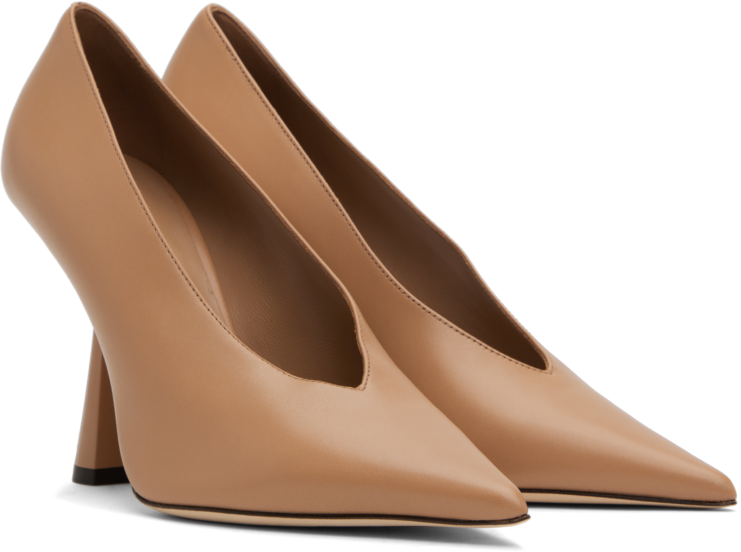 Jimmy Choo Beige Maryanne 100 Heels In Biscuit