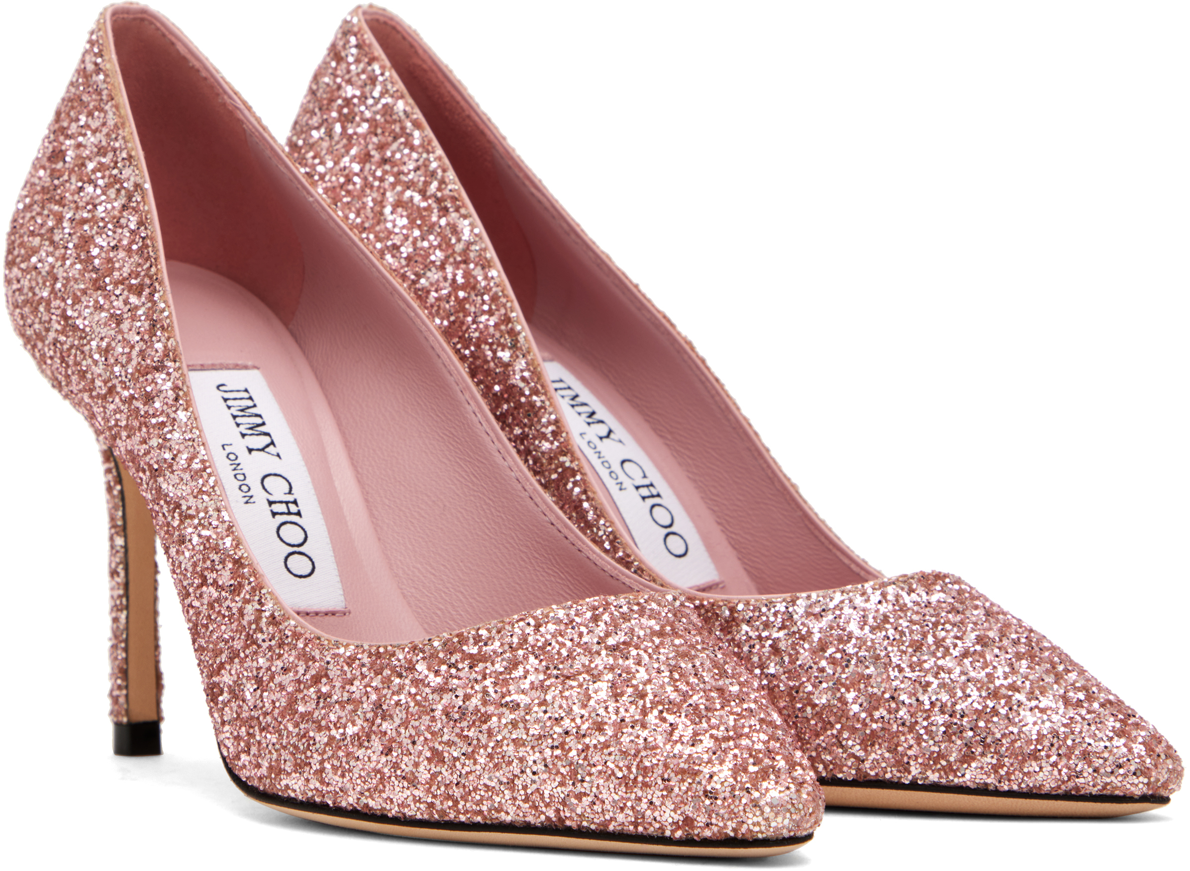 Jimmy Choo Ssense Exclusive Pink Romy 85 Heels In Rose