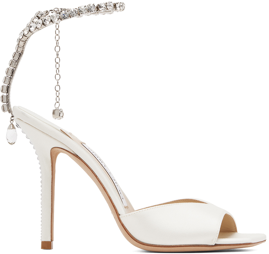【関税込み】Jimmy Choo シルバー Saeda 100 ヒールサンダル Jimmy Chooのシルバー Saeda 100 ヒールがセール中