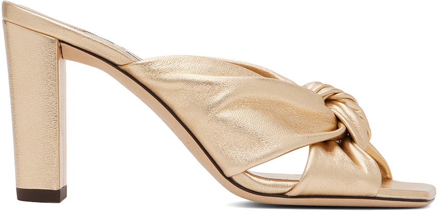 Shop Jimmy Choo Gold Avenue 85 Mules