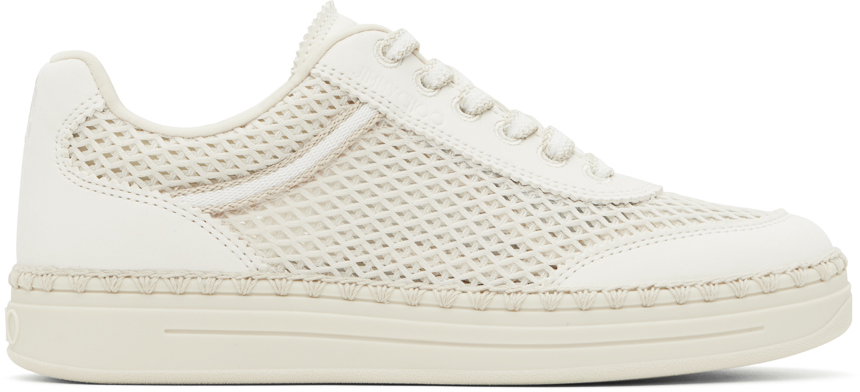 Shop Jimmy Choo Off-white Rimini Sneakers In X Latte Mix