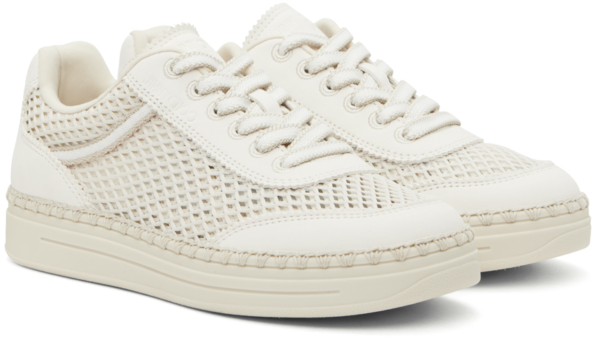 Jimmy Choo Rimini Nubuck-trimmed Sneakers In X Latte Mix
