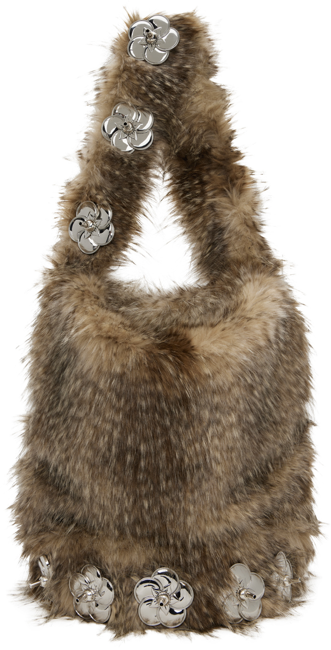 Brown Barbara Faux-Fur Bag