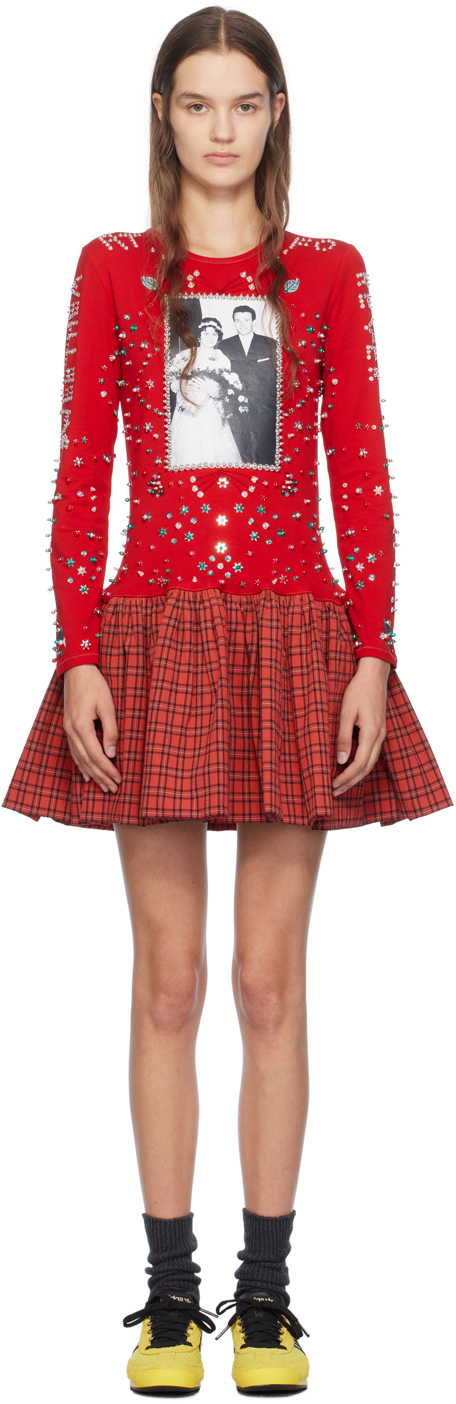 CHOPOVA LOWENA RED EMI & IVAN SWEETHEART MINIDRESS 