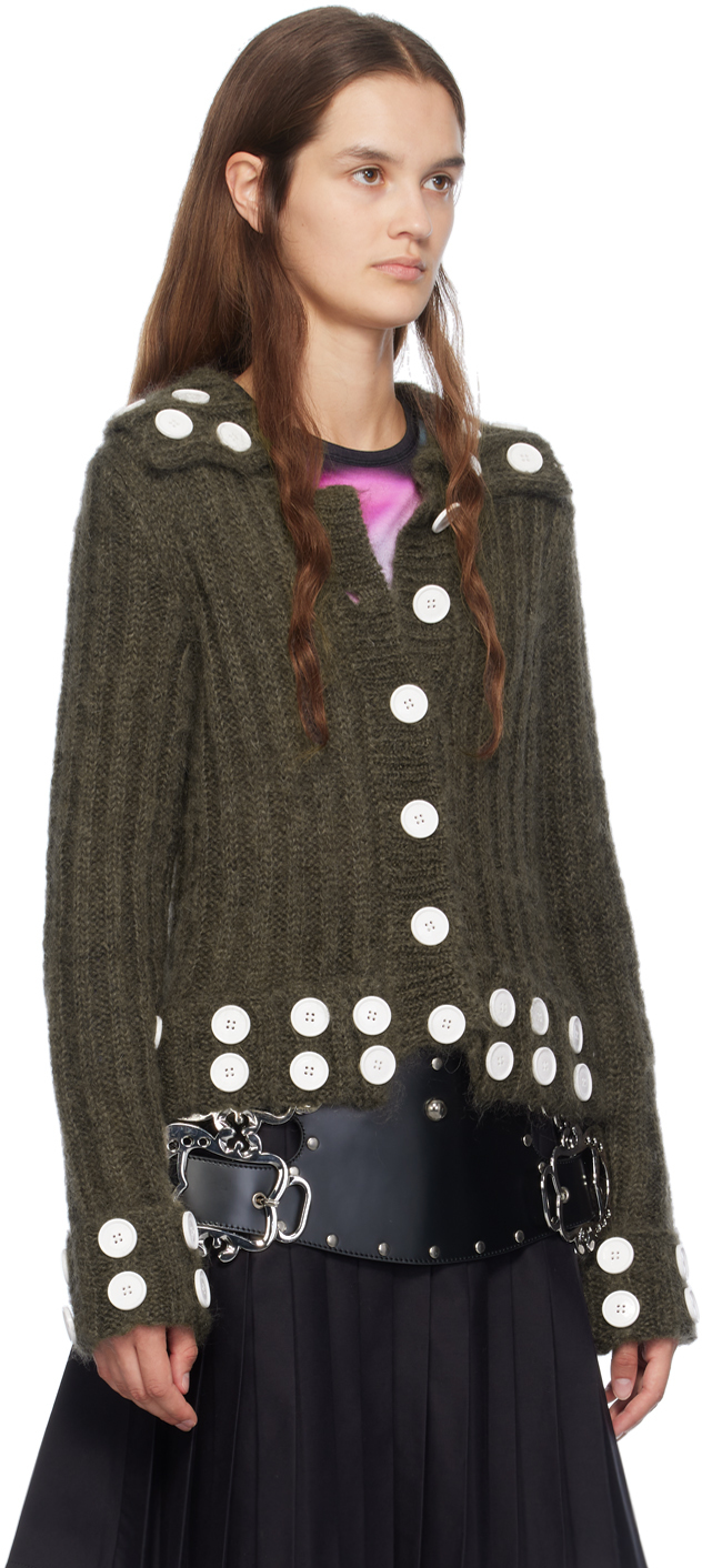 Chopova Lowena Gray Starboard Cardigan In Grey