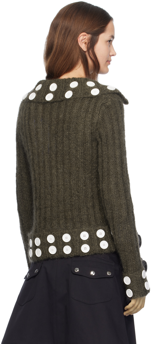 Chopova Lowena Gray Starboard Cardigan In Grey