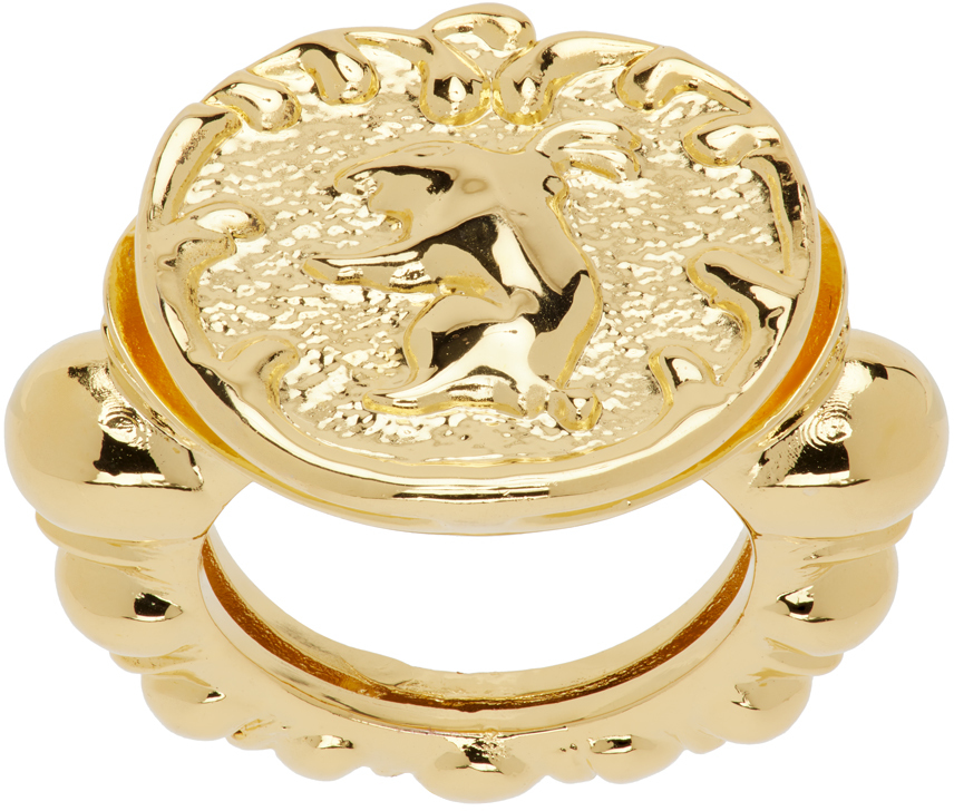 Shop Chopova Lowena Gold Ornate Bunny Ring