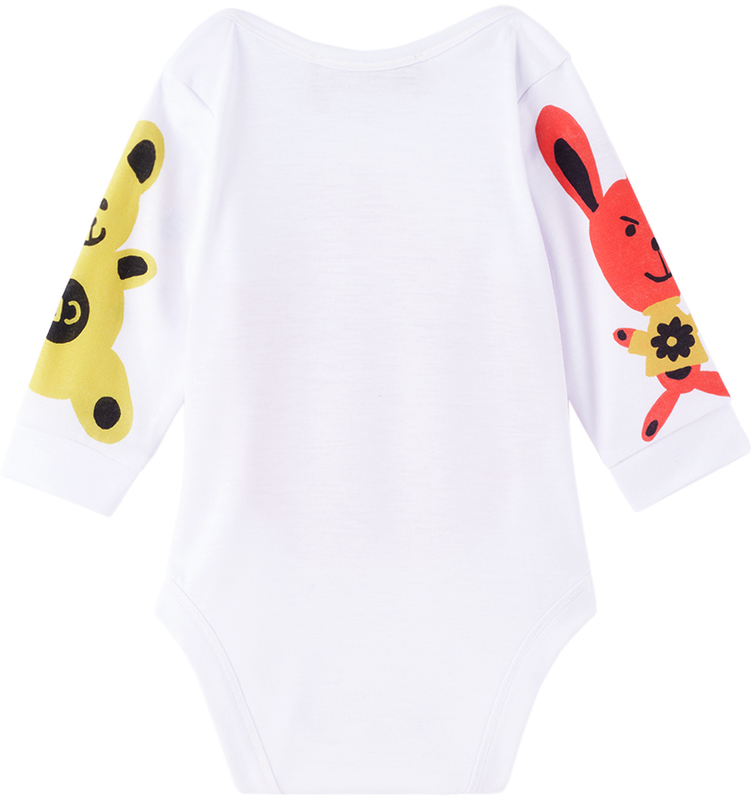 CHOPOVA LOWENA BABY WHITE SALAMI MONSTER BODYSUIT 