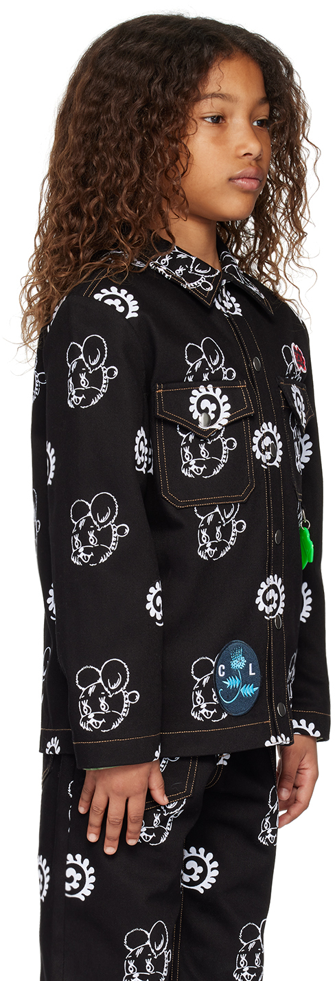 Shop Chopova Lowena Ssense Exclusive Kids Black Mouse Puppy Denim Jacket