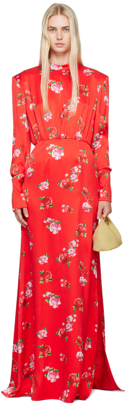 【関税込み】Magda Butrym レッド フローラル マキシワンピース Magda Butrymのレッド フローラル マキシワンピースがセール中