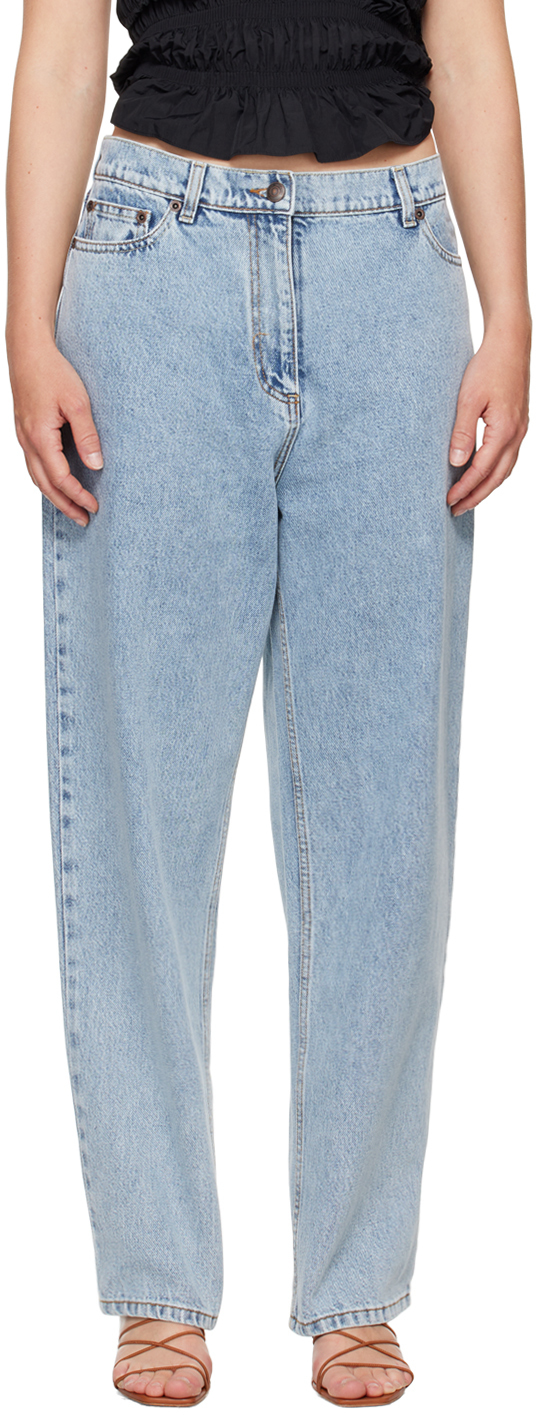 Blue Loose Leg Jeans