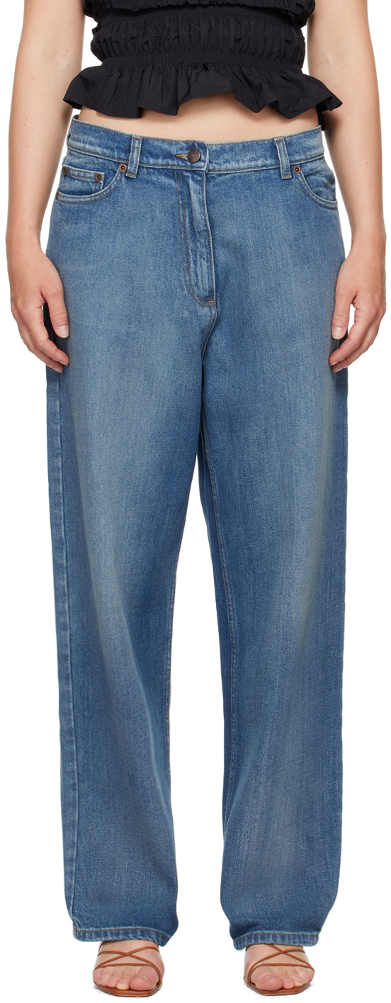 Indigo Loose Leg Jeans