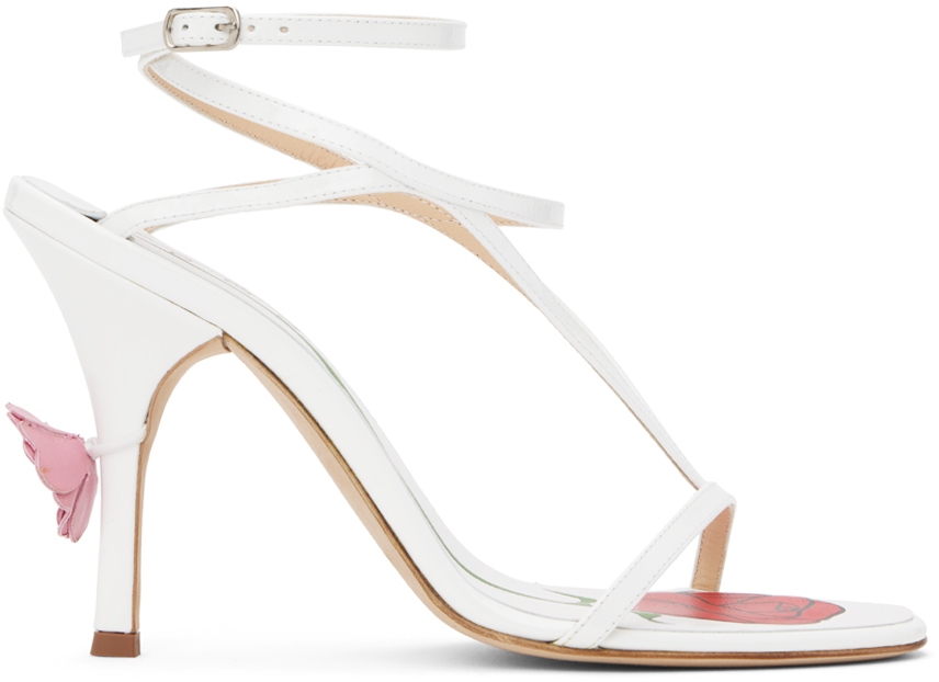 White Strappy Heeled Sandals