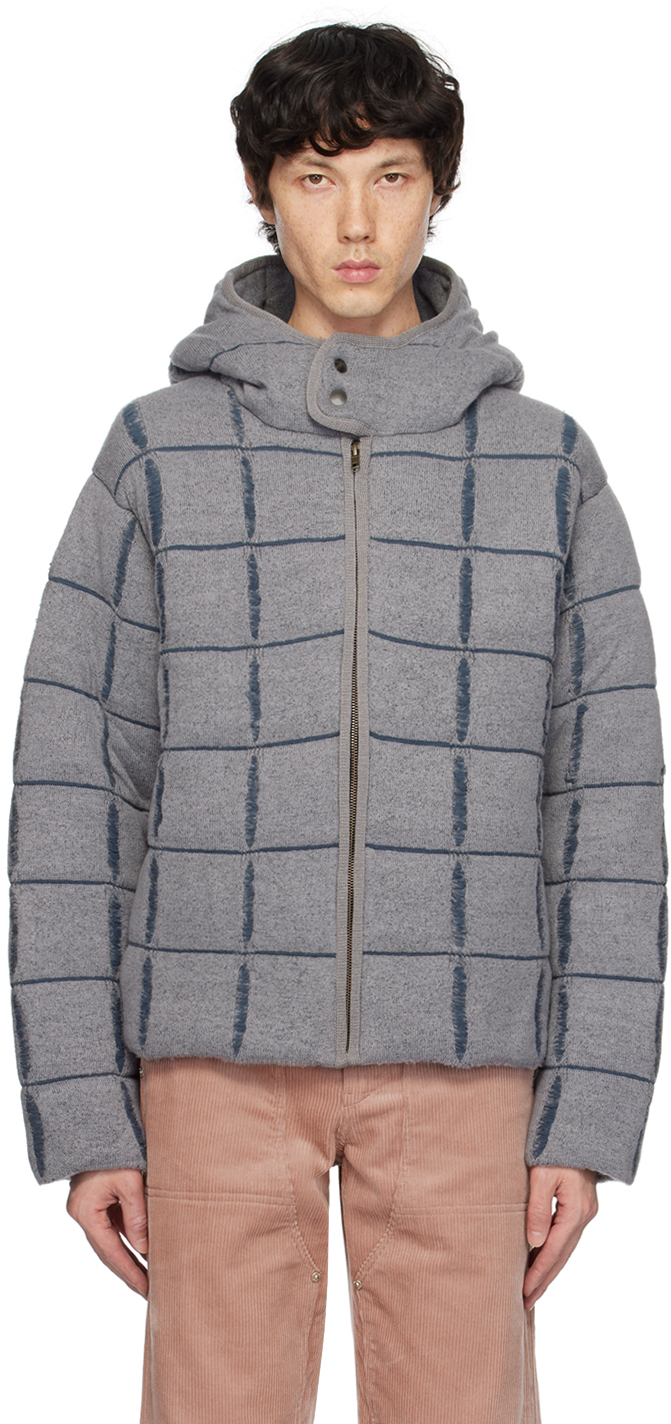 Shop Isa Boulder Ssense Exclusive Gray Puffer Jacket In Metal