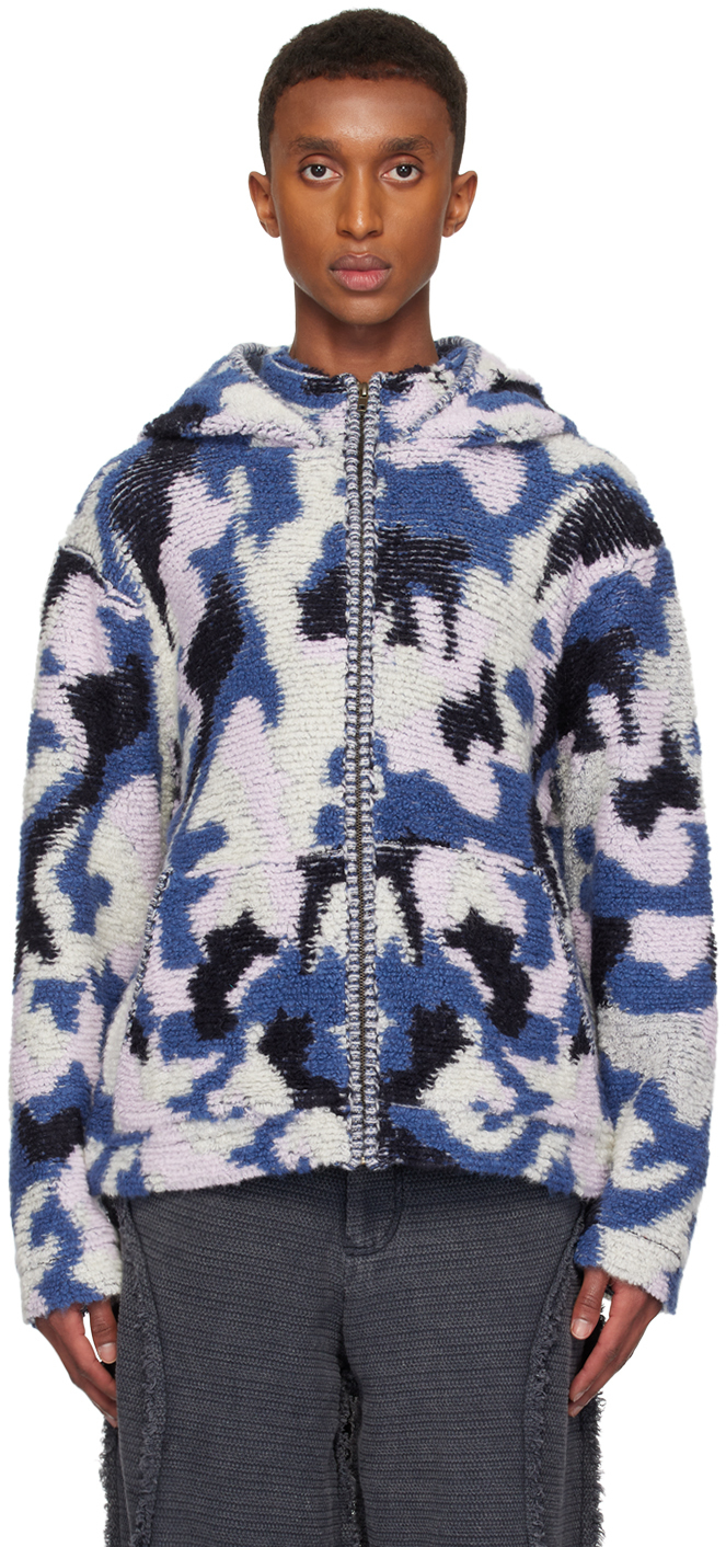 SSENSE Exclusive Blue Camo River Jacket