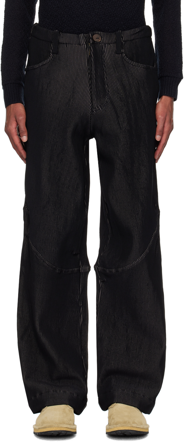 Shop Isa Boulder Ssense Exclusive Black Blaze Trousers In Smoke