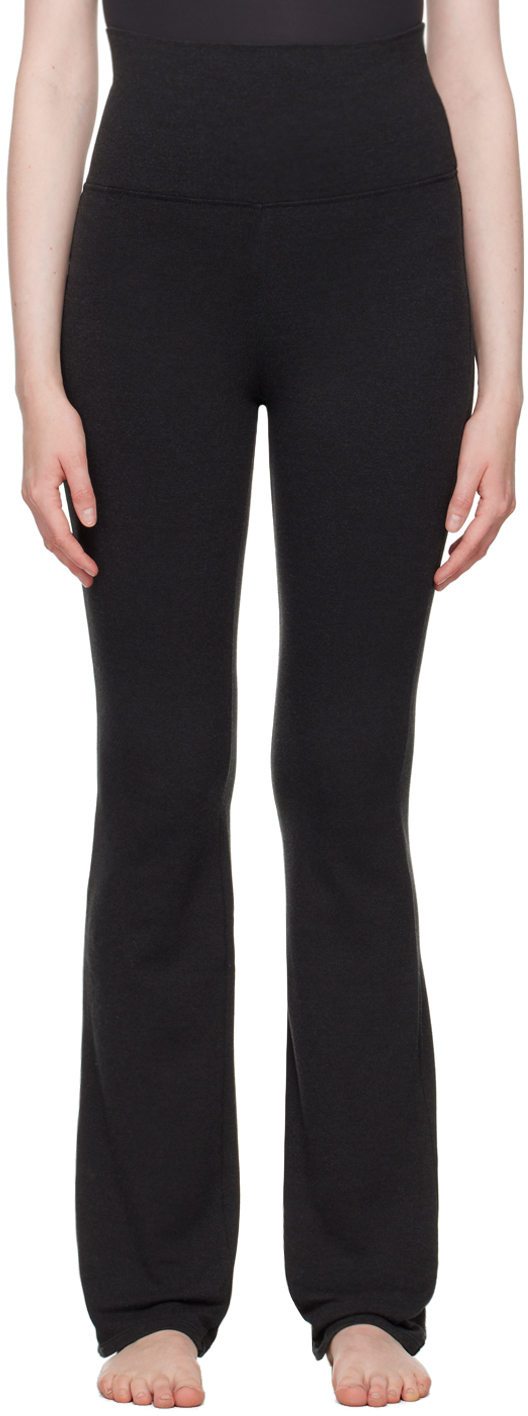Shop Skims Black Outdoor Bootcut Lounge Pants In Onyx