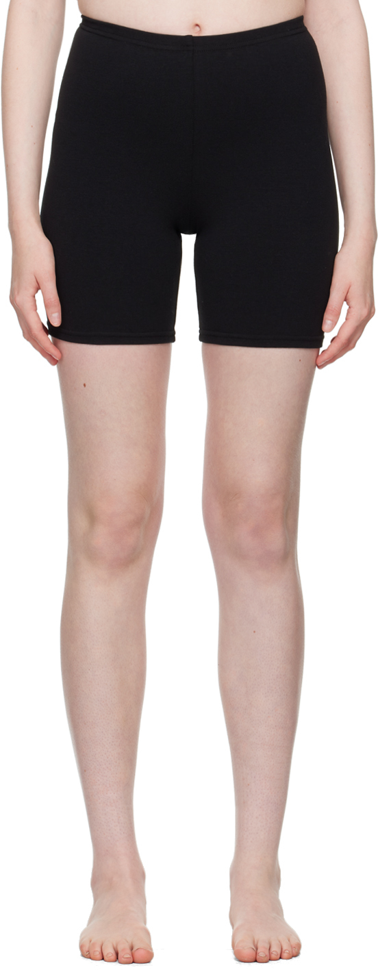 Shop Skims Black Outdoor Bike Shorts In Onyx