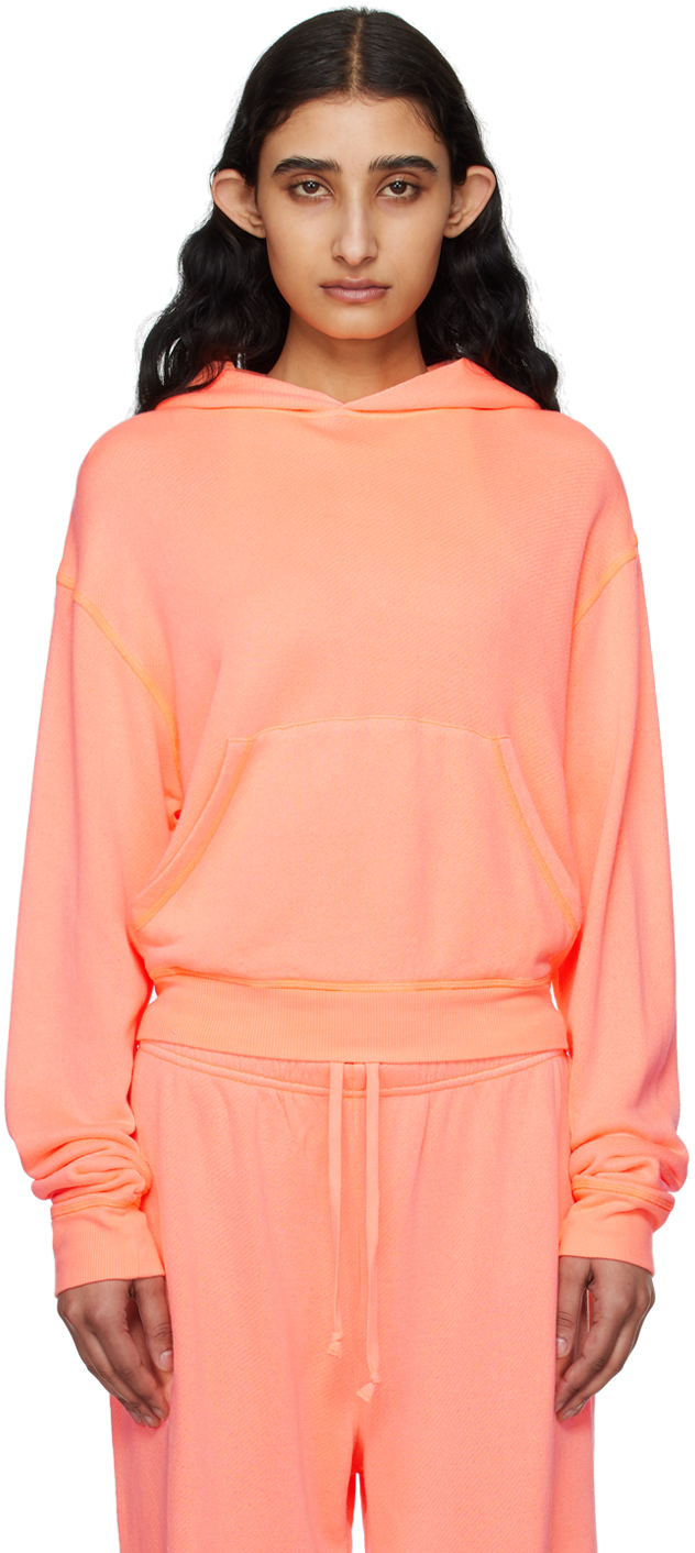 Orange Modal French Terry Classic Hoodie by SKIMS on Sale