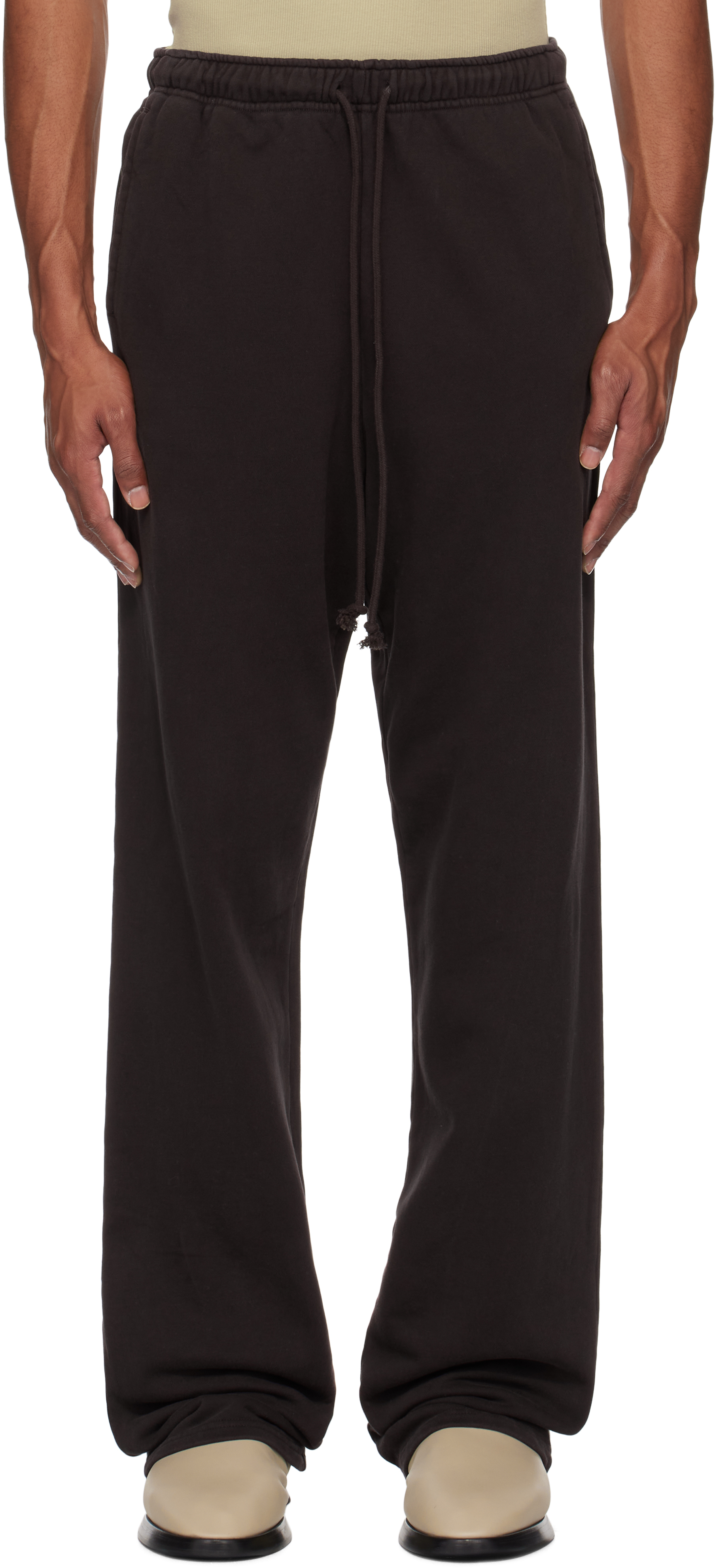 Skims Purple Terry Classic Straight Leg Sweatpants In Phoenix