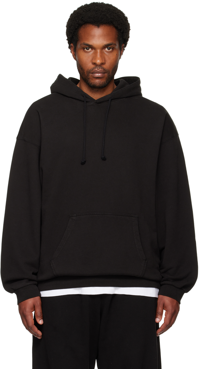 Black Terry Relaxed Hoodie