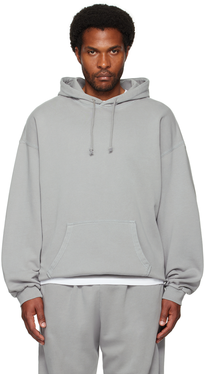 Gray Terry Relaxed Hoodie
