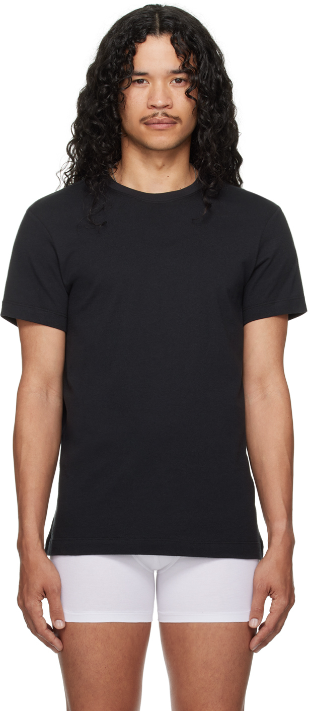 SKIMS: Black SKIMS Cotton Classic T-Shirt | SSENSE