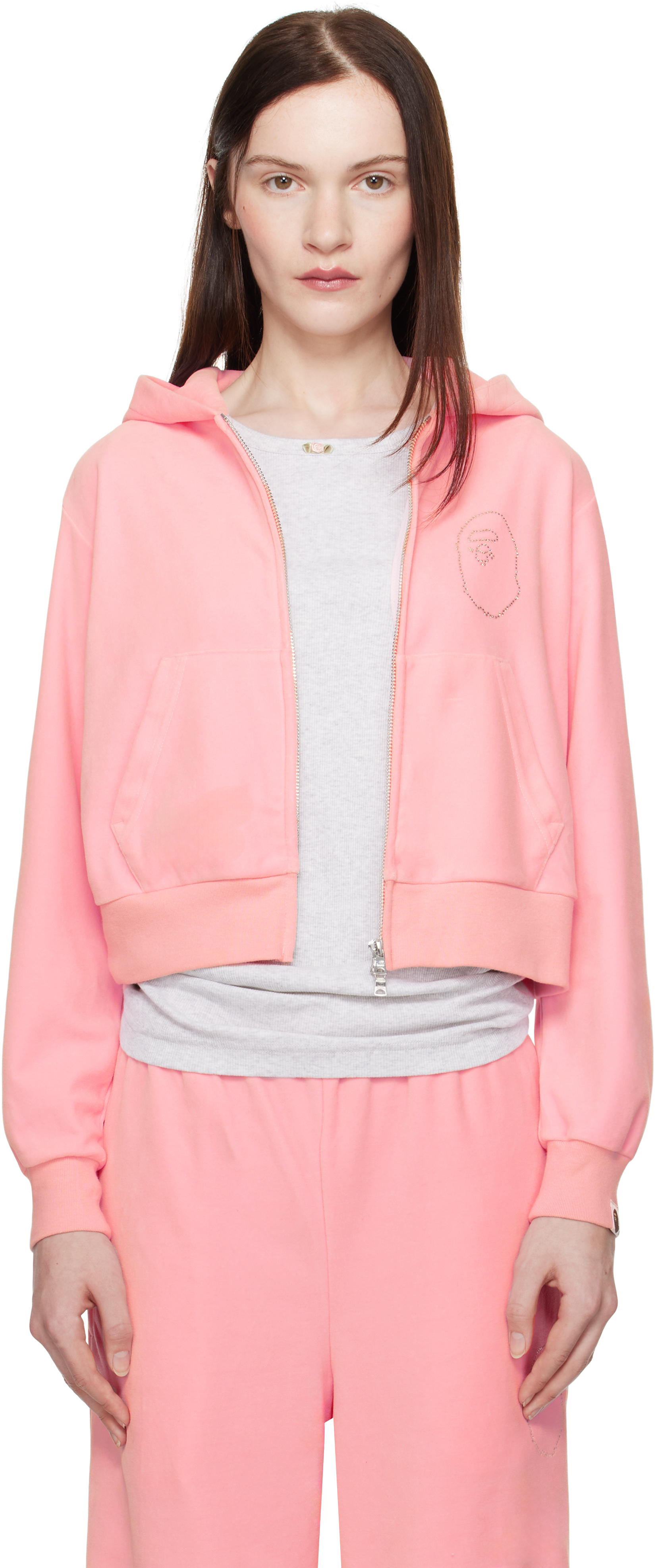 Crop Hoodie Pink Snap On Hoodie Sale Hoodies Zipups Up To 70% Off