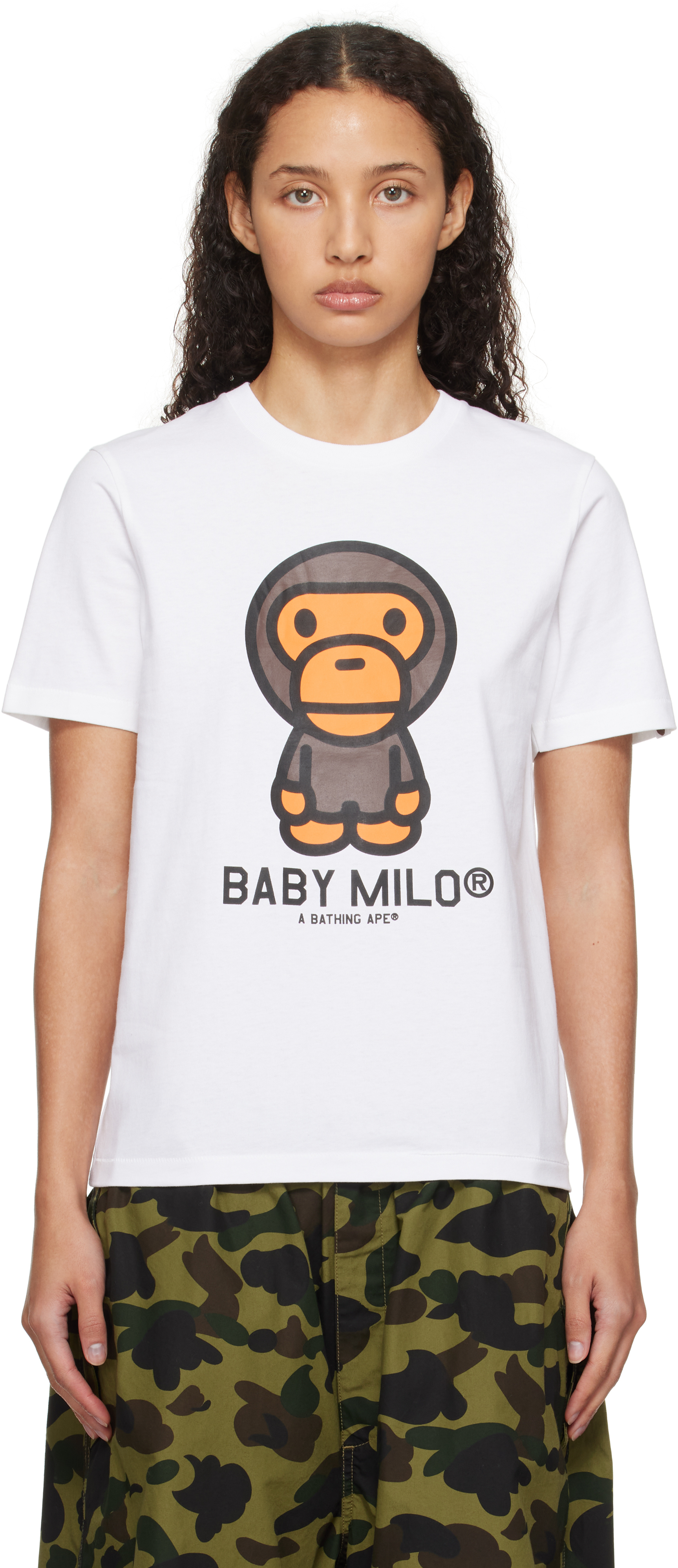 Bape White Baby Milo T-shirt