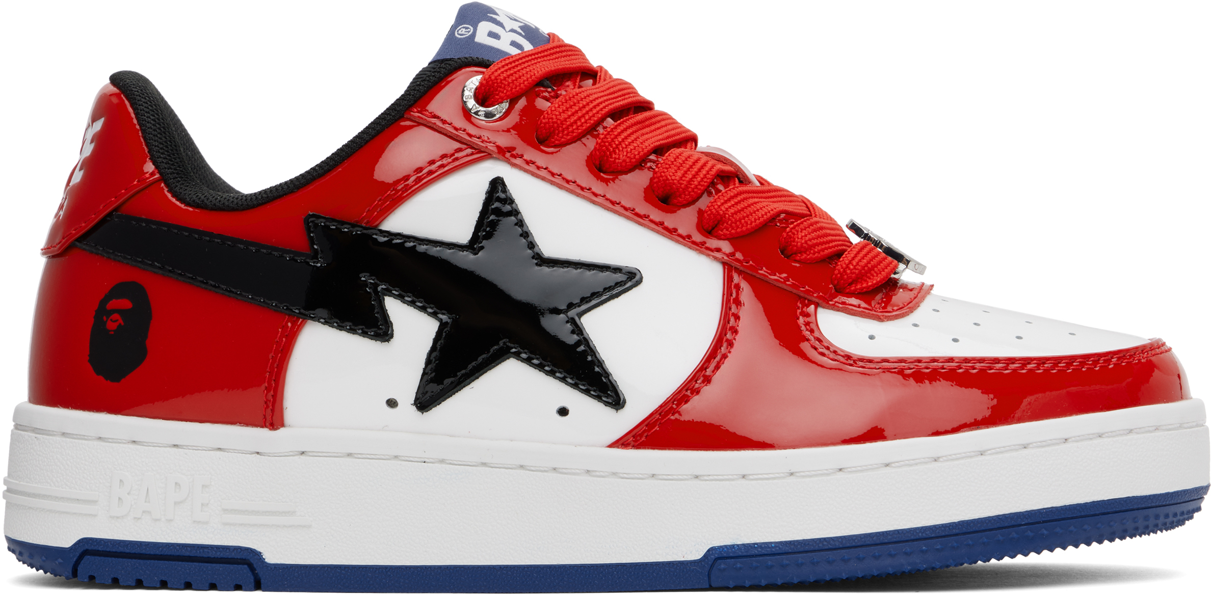 BAPE Red White BAPE STA 1 Sneakers