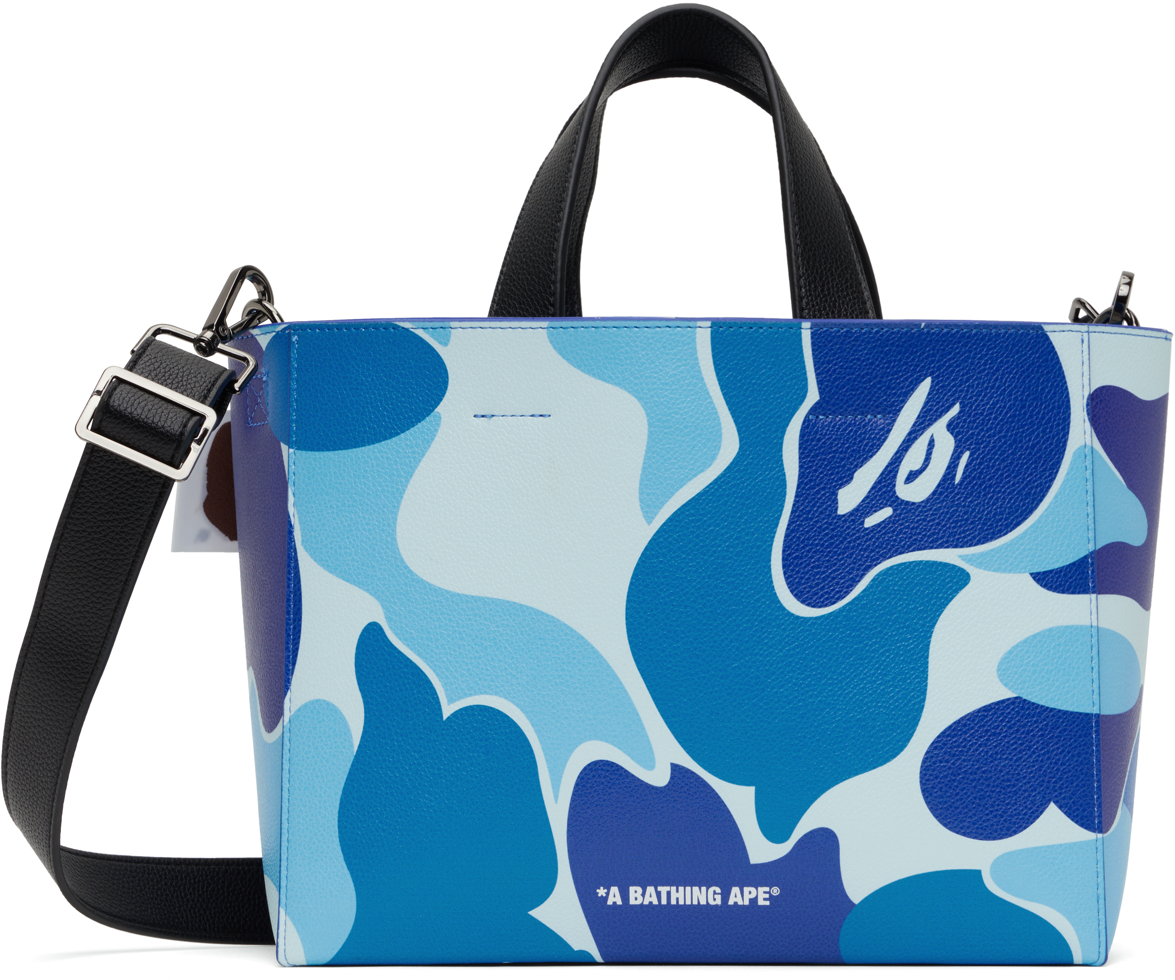 Blue ABC Camo PU Leather Bag