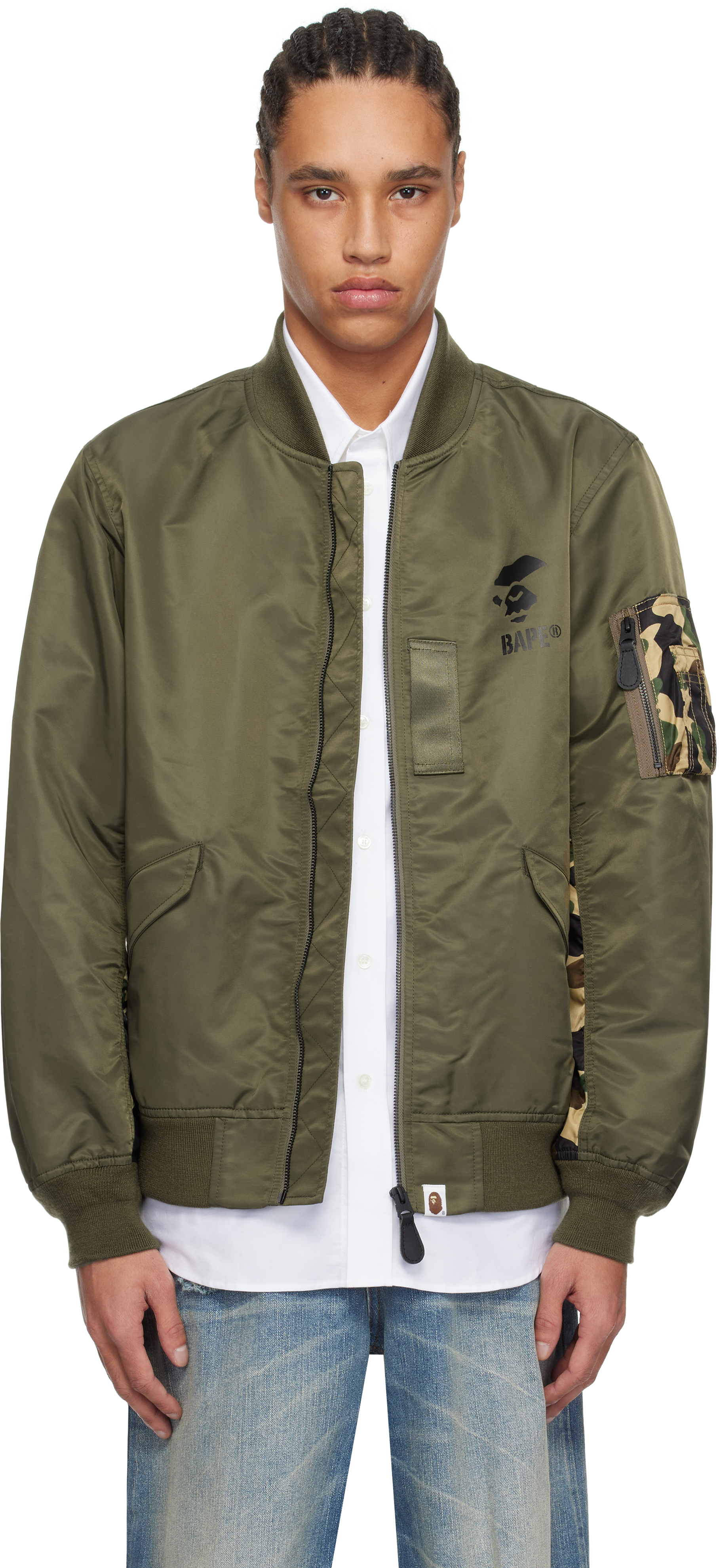 Green 1st Camo Bomber Jacket