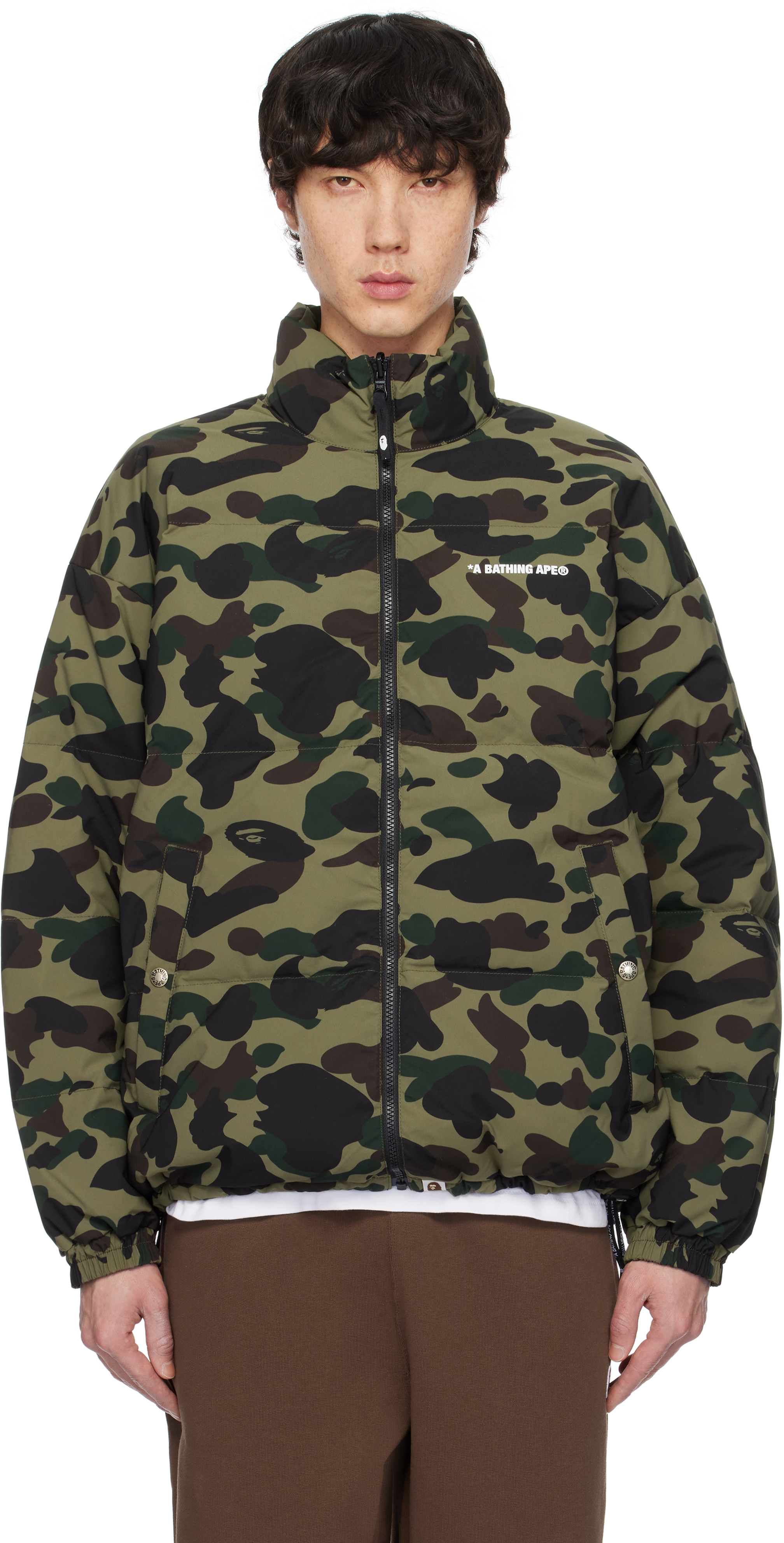 Bape 1st camo down jacket hotsell