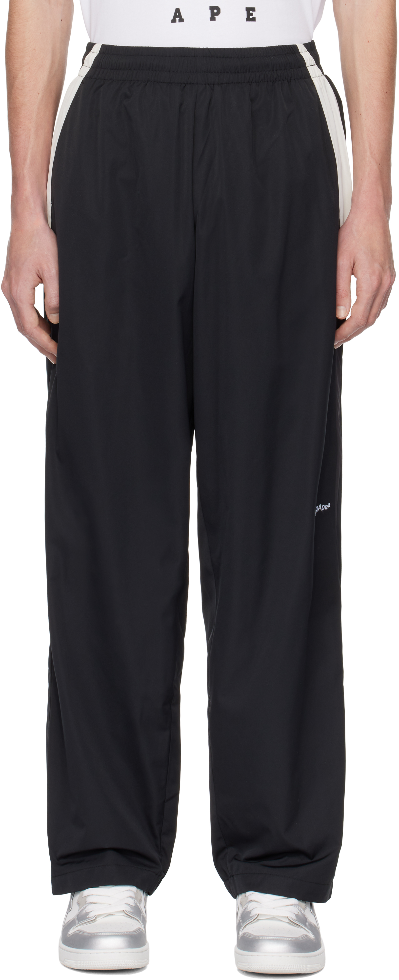 Black Loose Fit Track Pants